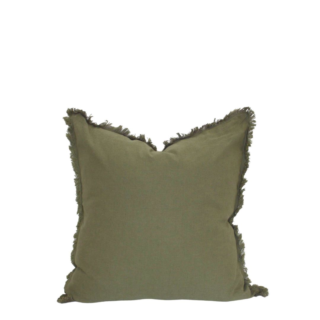 SAGE GREEN COTTON LINEN CUSHION COVER image 0